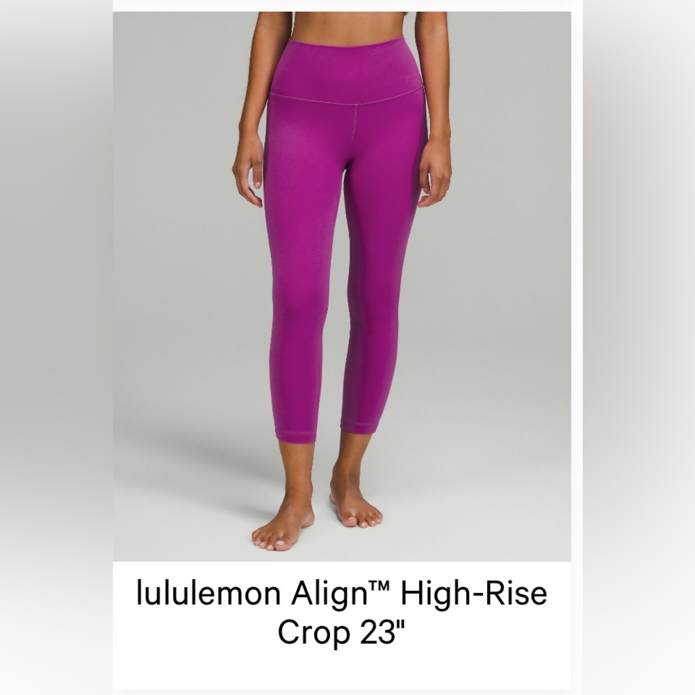Lululemon Athletica Vivid Plum Align Crop